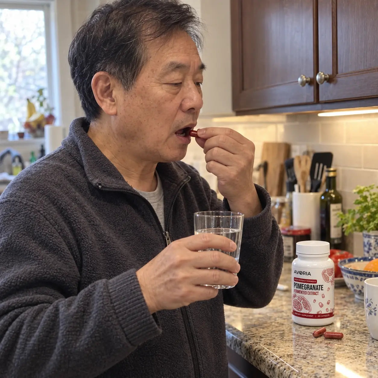 Man following a simple daily routine